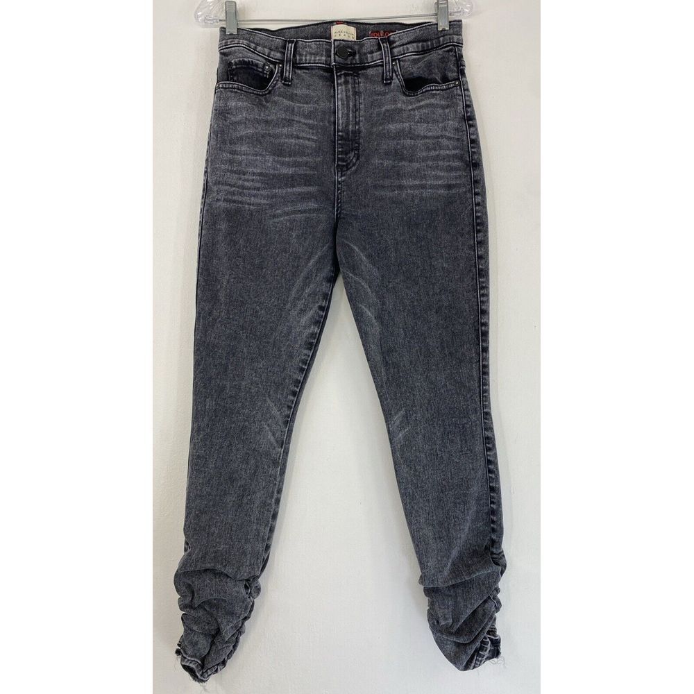 Alice + Olivia You‎ Look Good Jeans 29 Good Stacked Skinny Rouge Black Denim